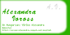 alexandra voross business card